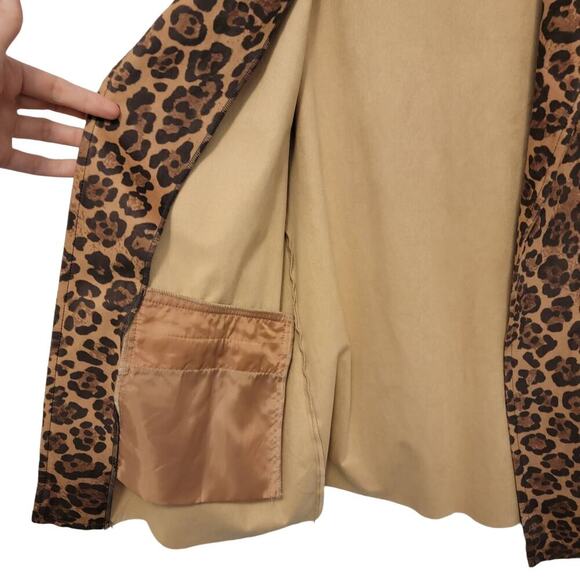 Ruby Rd Leopard Jacket Soft Faux Suede Open Jacket Size Petite Small - Picture 6 of 12